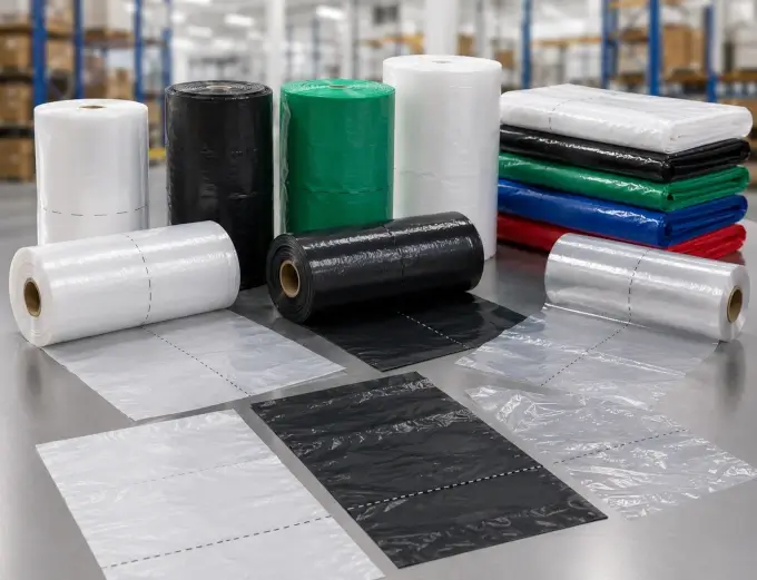 Rollos de bolsas plásticas precortadas para empaque rápido
