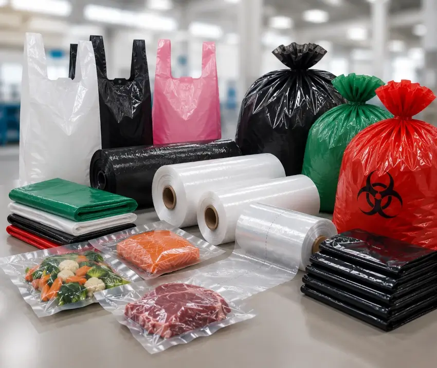 Soluciones de bolsas plásticas para comercio, industria, alimentos y salud