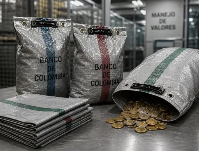 Lonas resistentes para transporte de monedas