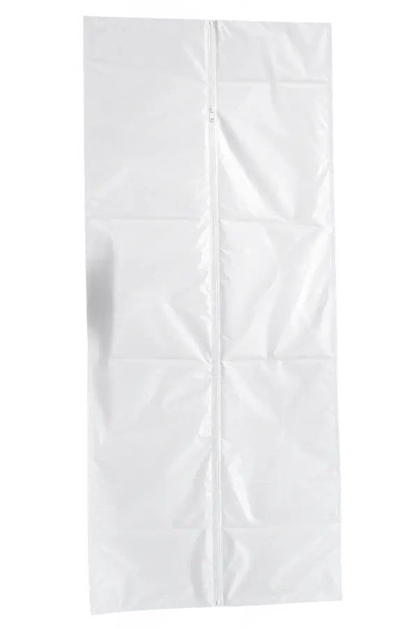 Bolsa blanca para cadáver con cremallera central longitudinal