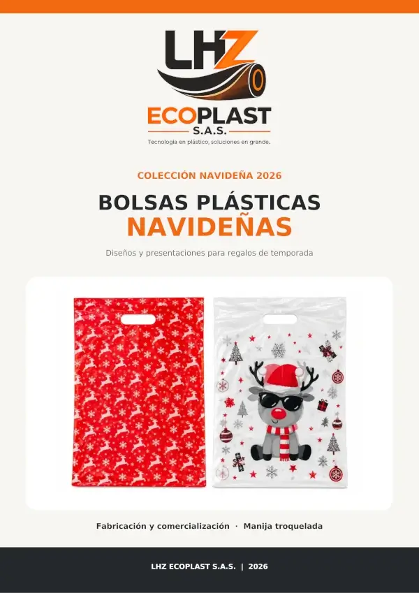Portada del catálogo navideño de LHZ Ecoplast